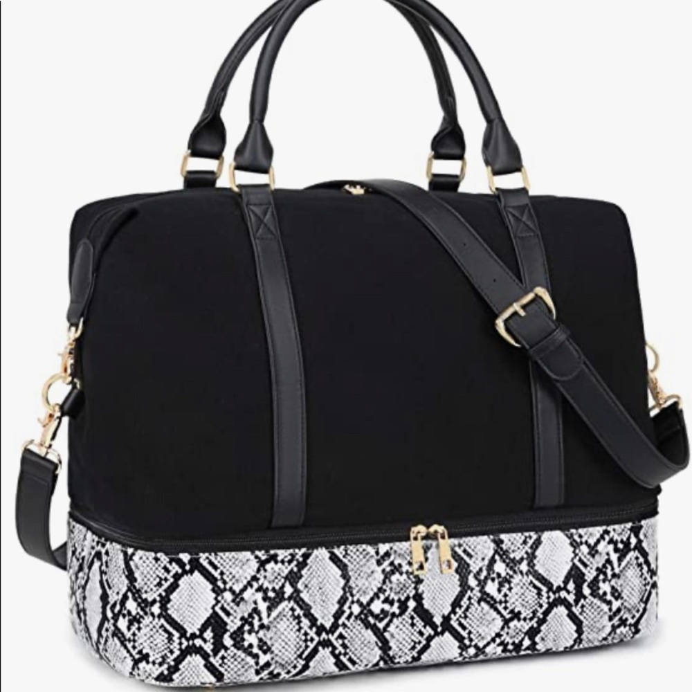 NWT Weekender Travel Bag Canvas Overnight Carry-on Duffel Tote Luggage